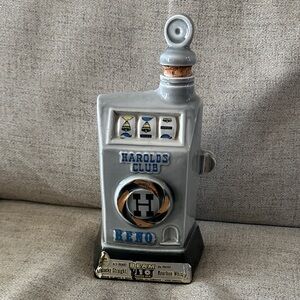 Vintage 1968 Jim Beam Porcelain Harold’s Club, Reno, NV Decanter